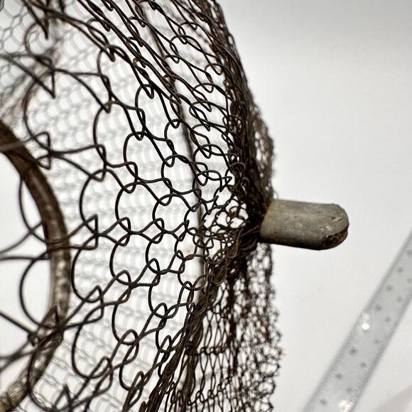 Vintage Italian Collapsible Wire Strainer Basket garden pasta mesh chicken coop - Picture 10 of 16